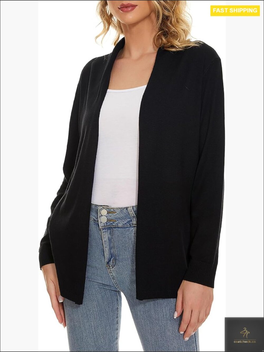 Lightweight Open Front Cardigan Duster Belted Chic Casual Elegant Soft